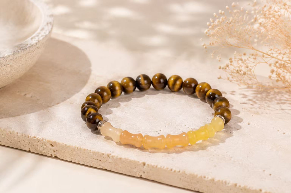 🐯 Natural Crystal Tiger's Eye Stone Bracelet – Strength, Protection & Grounding Energy