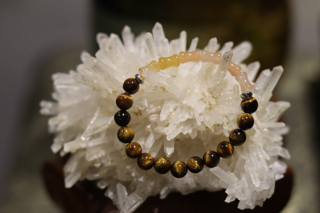 🐯 Natural Crystal Tiger's Eye Stone Bracelet – Strength, Protection & Grounding Energy