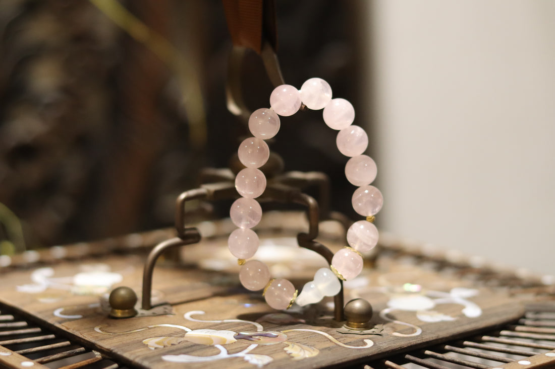 Natural Crystal For all Romantic Lover 🧚  - Natural Rose Quartz Bracelet, 10mm Beads